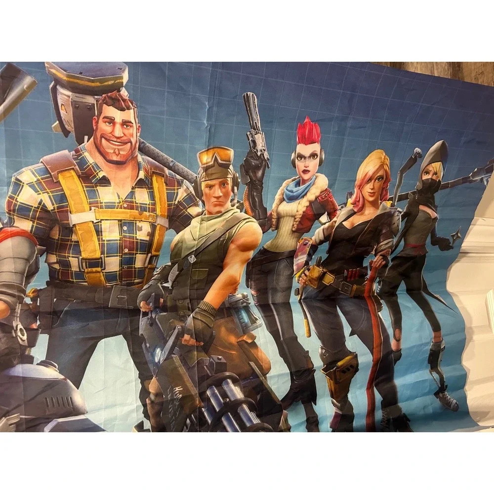 Fortnite Save the World Character Fabric Banner Wall Hanging Gaming Decor